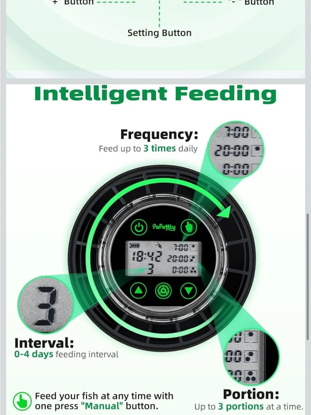 Automatic Fish Feeder - Auto Fish Food Dispenser for Fish Turtle Tank